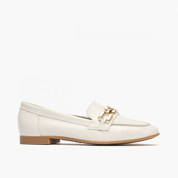 PITILLOS MOCASIN PIEL 5642 CHAROL BLANCO