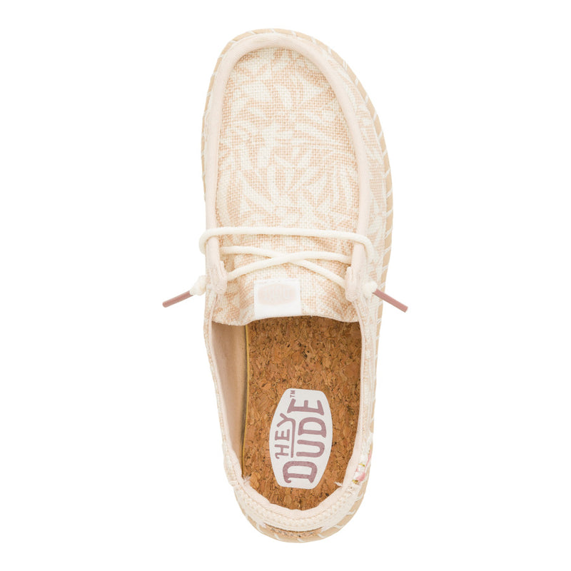 ZAPATO WENDY ESPADRILLE RETRO PALM PALE PINK/WHITE