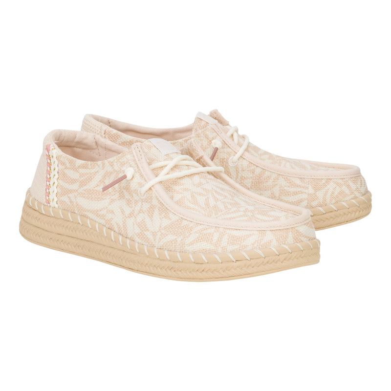 ZAPATO WENDY ESPADRILLE RETRO PALM PALE PINK/WHITE