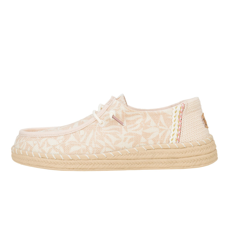 ZAPATO WENDY ESPADRILLE RETRO PALM PALE PINK/WHITE