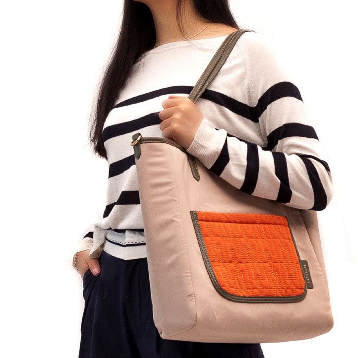 BOLSO REVER ARENA/NARANJA