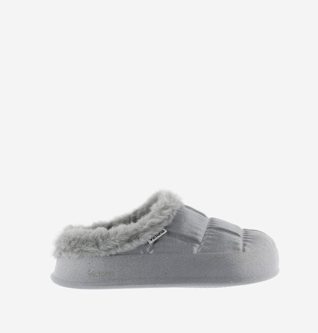 ZAPATILLA CASA 1402101 NUBE GLITTER PLATA